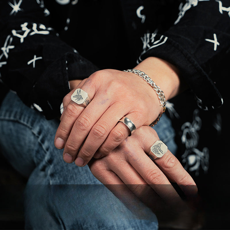 Wholesale Open Retro Cool Style Personality Single Rings